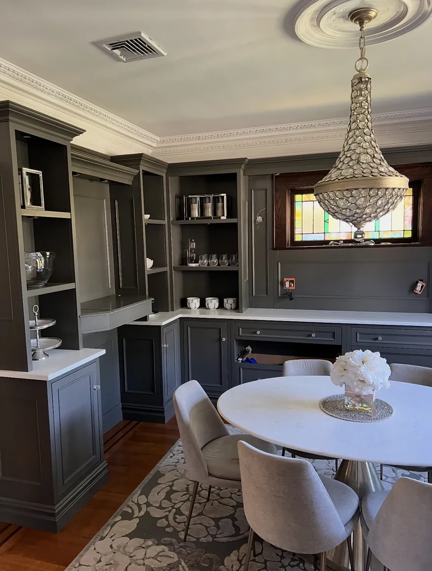 Custom built in cabinetry and millwork in a New Jersey dining room